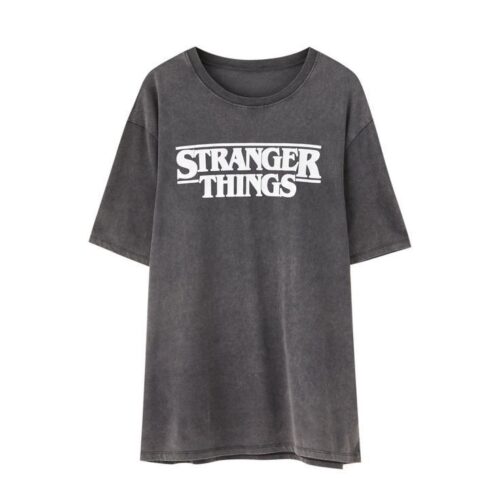 -17 grey coloured stranger things t-shirt