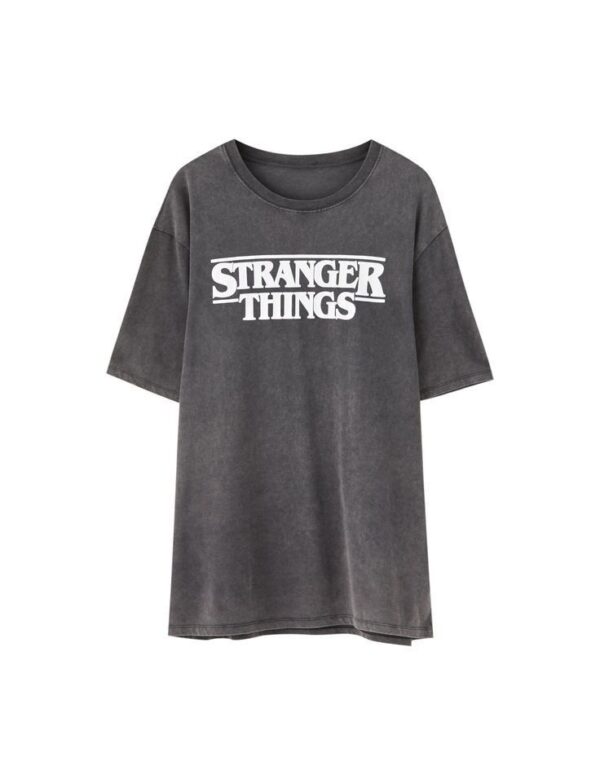 -17 grey coloured stranger things t-shirt
