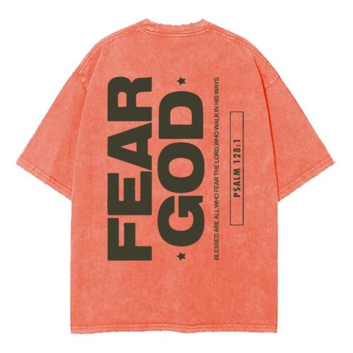 fear god orange t-shirt