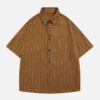 half sleeves brown shirt