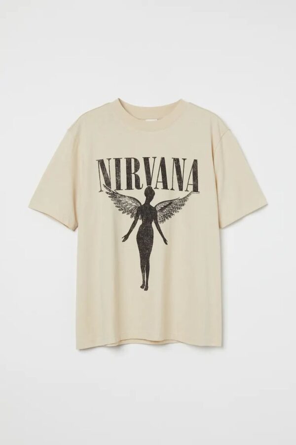 nirvana cream t-shirt