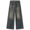 'Timeless' Wide Leg Denim Jeans - Black _ 30-31 (L) Timeless-Wide-Leg-Denim-Jeans-Black
